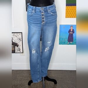 GAP Women's Blue Distressed Jeans